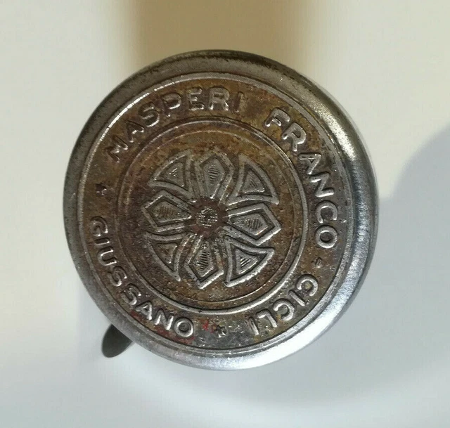 Campanello Cicli Sardegna Calotte Bronze + CTD Pour Vélo D'époque - Neufs Originaux Stock D'époque