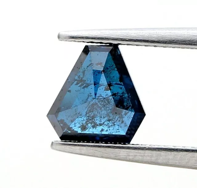 Véritable Unique Déguisement Naturel Diamant 0.98ct Bleu Scintillant Antique