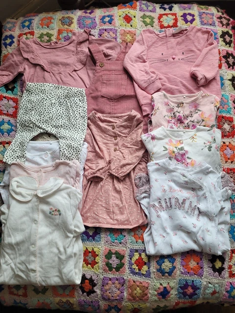 HUGE 100% Next Baby Girls 0-3 Months Bundle Sleepsuits Dress Jumpers