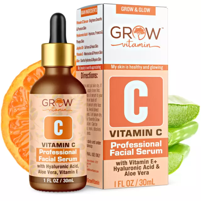 Vitamin C Serum for Face, Hydrating & Brightening for Dark Spots, Wrinkles, NEW