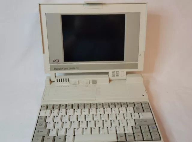 AST Premium Exec 386SX/25 Laptop Computer Collectible Vintage RETRO