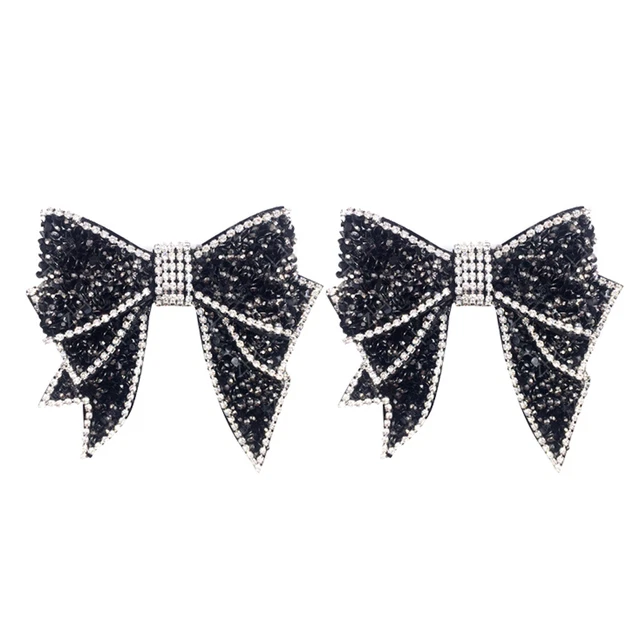 2x Strass Bowknot   Applique DIY Schleife Applikationen