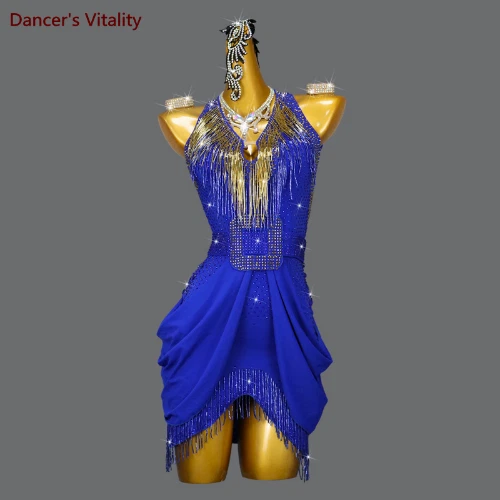 Latin Competition Dress Latin Dancing Dress Rumba Chacha Fringe Dress Hip Hop