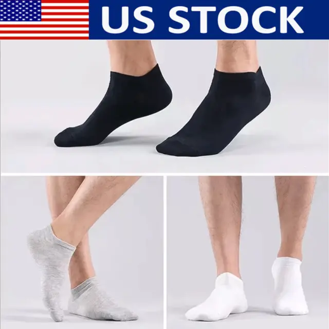 Lot 1-12 Pairs Mens Womens Ankle Socks Sport Cotton Crew Socks Low Cut Invisible