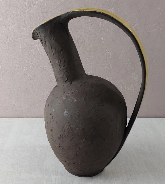 Cruche Ou Pichet Ancien Style Argenterie Indienne - Métal Doré Patiné - Poids 1,4 Kg