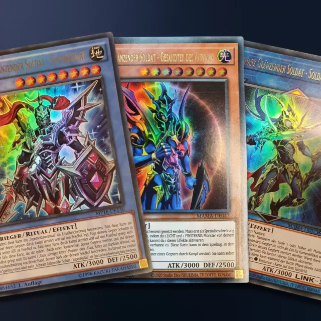 Yugioh Schwarz Glänzender Soldat Karten zur Auswahl Neu deutsch 1. Auflage Ultra