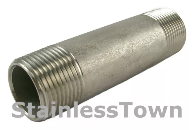 Stainless Steel Pipe Nipple 1/8" x 1-1/2" Type 304