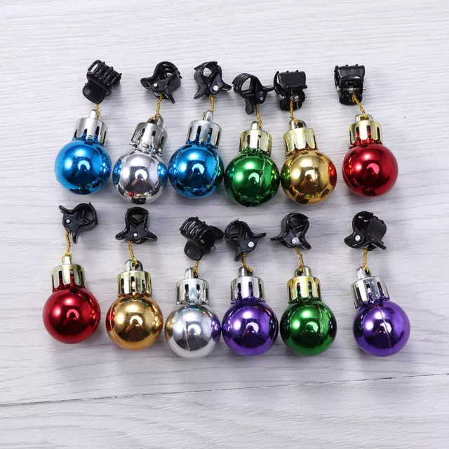 24pcs Santa Claus Beard Clip Beard Xmas Decorations Xmas Beard Baubles