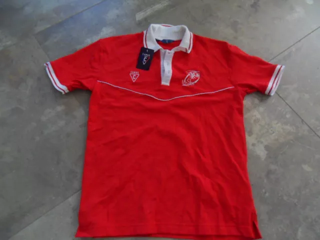 Maillot Polo Cambe De L'equipe Du Rugby De L'usc Casteljaloux Vintage