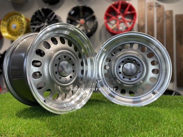 4 X 15 inch 4X100 VW Classic steel deep dish GREY wheels for VW GOLF ...