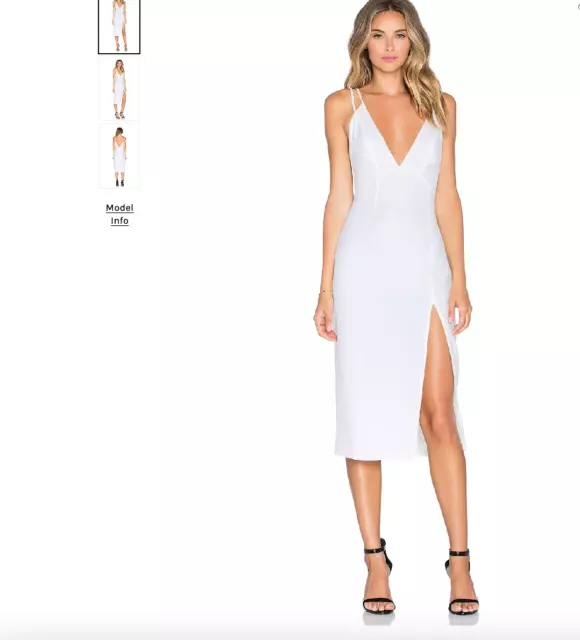 NBD REVOLVE Shine On White Midi Dress Size Small