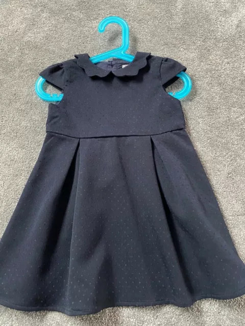 Girls Mamas & Papas navy party dress excellent condition!! age 12-18 months