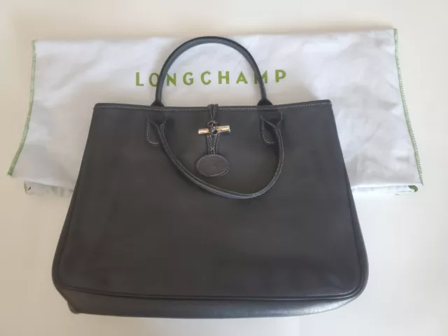 Sac Longchamp Ligne Roseau - Porté Main - Anthracite