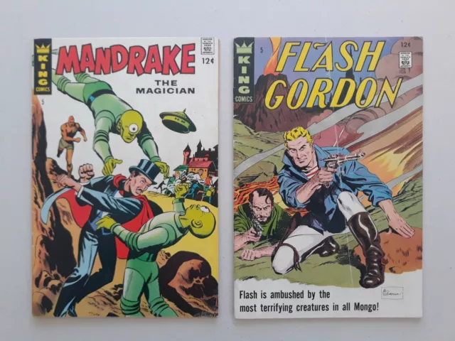 Flash Gordon #5 King Comics, Mandrake 5 Silver Age Comic Book