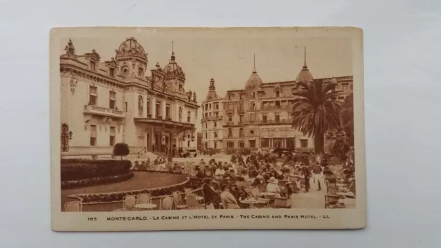 MONTE CARLO Casino & Hotel de Paris Vintage Postcard (Monaco)