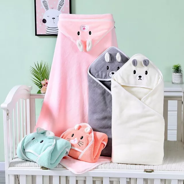 Coral Fleece Baby Bathrobe Baby Towel Baby Bath Towel Infant Towels Blanket