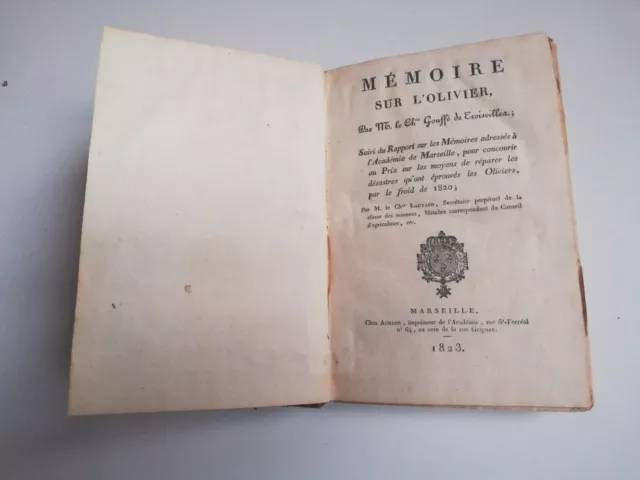 Mémoire Sur L'olivier 1762-1823