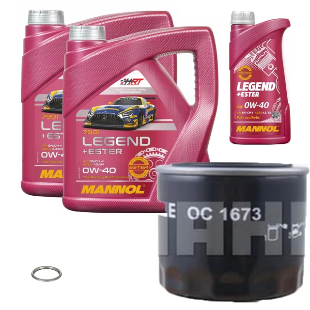 MAHLE Ölfilter 9 L MANNOL Legend+Ester 0W-40 für Subaru Outback 3.0 H6 AWD 3.6