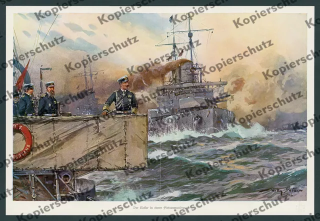 Stöwer Wilhelm II Tirpitz SMS Deutschland Nordsee Manöver Kaiserliche Marine ´12