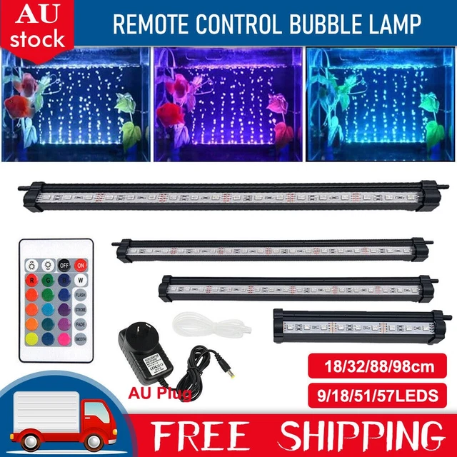 LED AQUARIUM LIGHTS Submersible Air Bubble RGB Light for Fish Tank ...