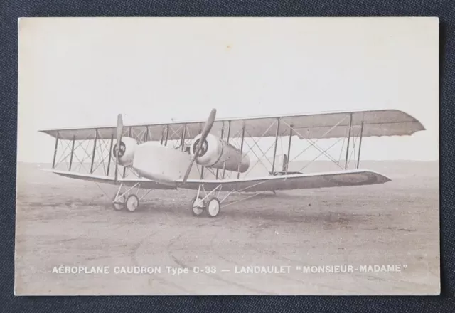 CPA Carte postale Aéroplane CAUDRON Type C-33 signée BELIX aviation biplan plane