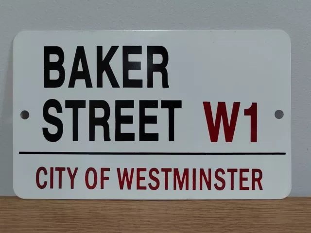 Small BAKER STREET Metal Sign Gift Giftware London Souvenir Sherlock Holmes 221b