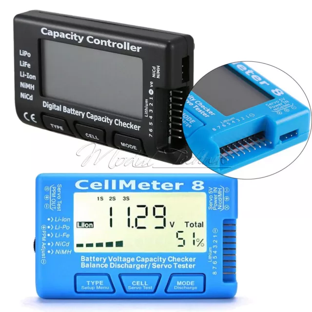 Digital Battery Capacity Tester Checker Cellmeter-7/8 For NiMH Nicd LiFe Liion