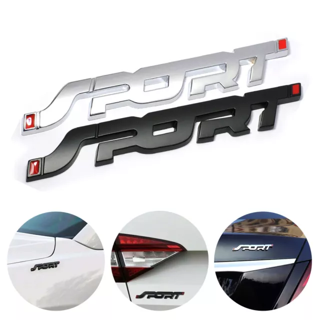 3D Metal SPORT Logo Emblem Badge Sticker Trunk Fender Decal Car Accessories