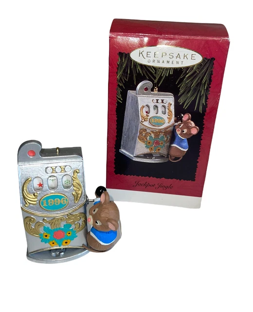 Hallmark Keepsake Ornament Jackpot Jingle Mouse at Slot Machine Lotto 1996