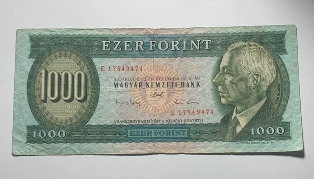 Hungary 1000 Forint 1993