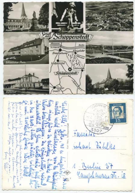 40095 - Schöppenstedt - real photo - postcard, run 7.7.1963