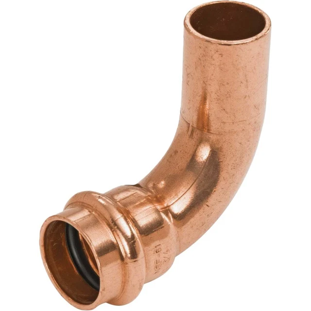 1/2 In. FTG x 1/2 In. 90 Deg. Press Copper Elbow (1/4 Bend) 9059110PCU