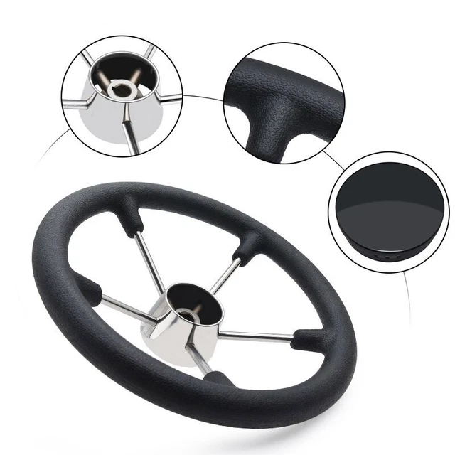 MARINE STEERING WHEEL With Foam Grip 131/2 " Stainless Steel For Yacht