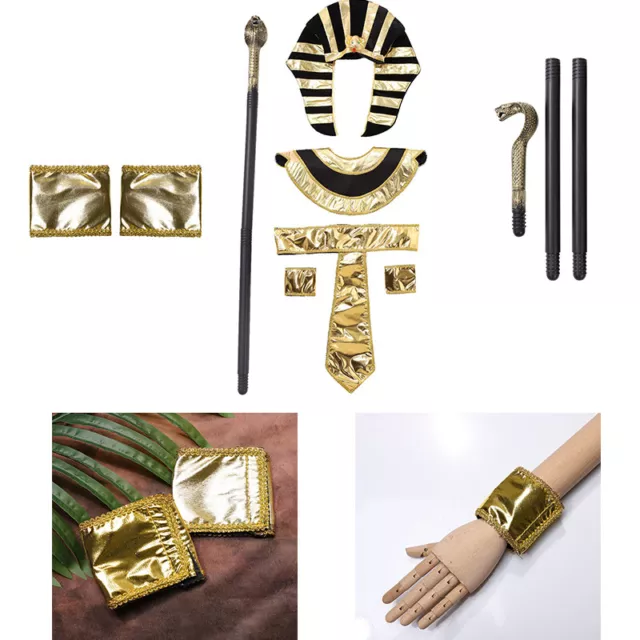 Gold Trims Egyptian Pharaoh Costumes Accessory Party Props Adult comfortable