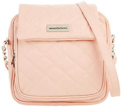 Samantha Brown RFID Protected Quilted Crossbody Bag - Blush
