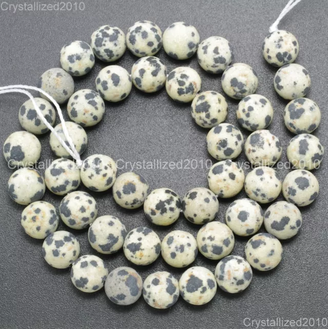 Natural Matte Frosted Gemstone Round Loose Beads 4mm 6mm 8mm 10mm 12mm 15" Pick