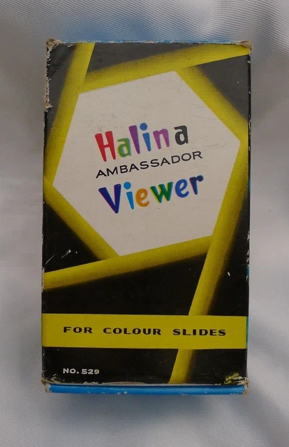 Visor de diapositivas de 35 colores vintage Halina Ambassador en caja