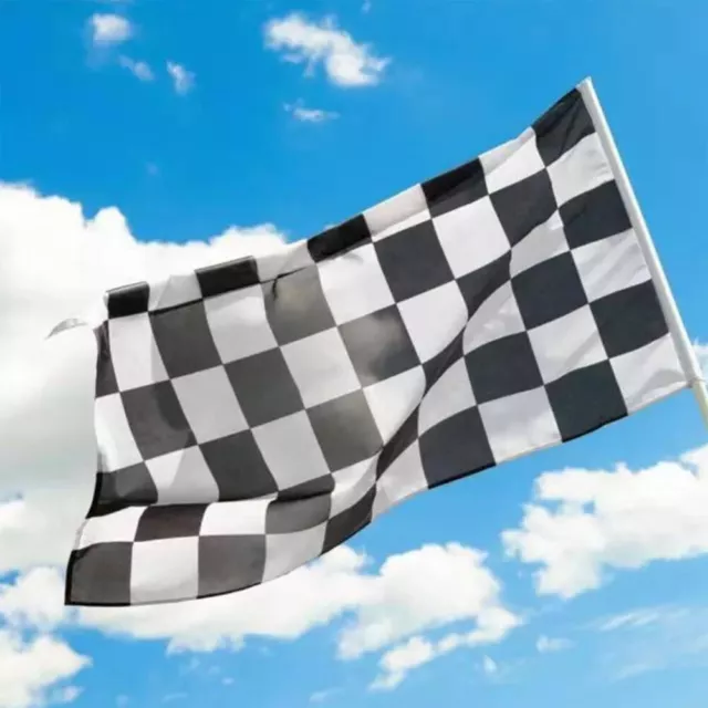 Outdoor Racing Flag Black White Checkered 3x5FT Durable for Outdoor Use