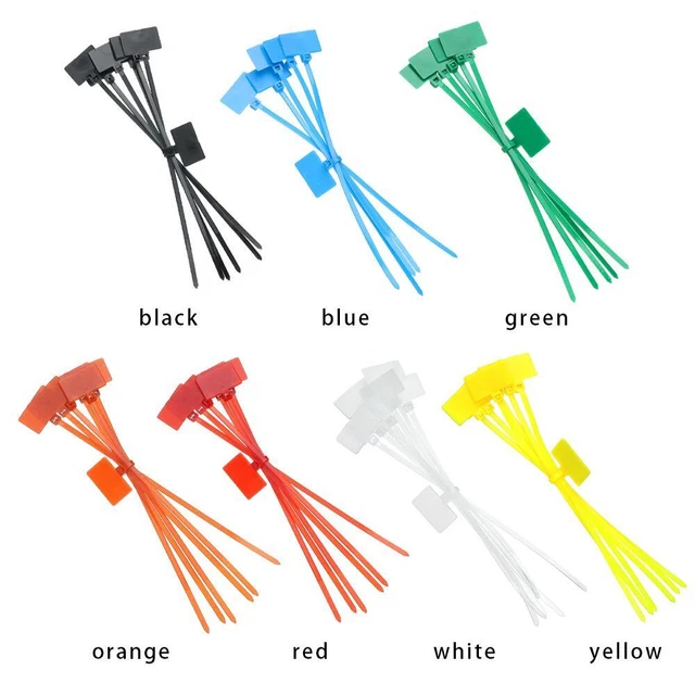 4*150mm Self-Locking Plastic loop Nylon Cable Ties Tag Labels Ties markers