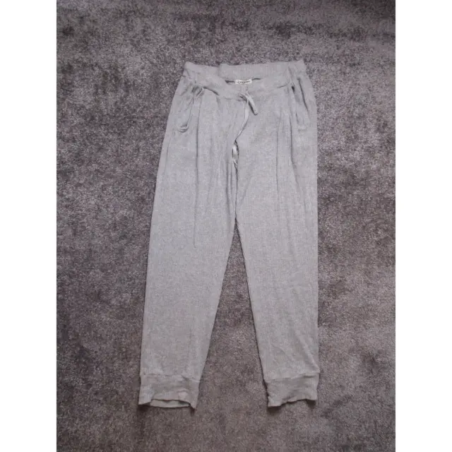 Velvet by Graham and Spencer Lounge Pants XS Gray Cropped Pockets Drawstring USA