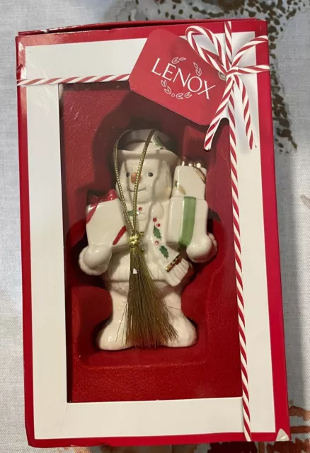 Lenox  Snowman Figurine Ornament  Gifts Galore Happy Holly Days NEW Not Dated