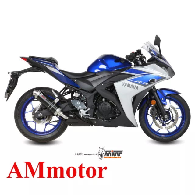 Mivv Yamaha Yzf R3 2015 15 Pot D' Echappement Moto Gp Black