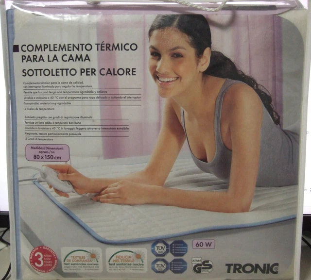 Elektrische Heizdecke Wärmedecke 150 x 80 cm Wärmeunterbett 60 Watt von MGG