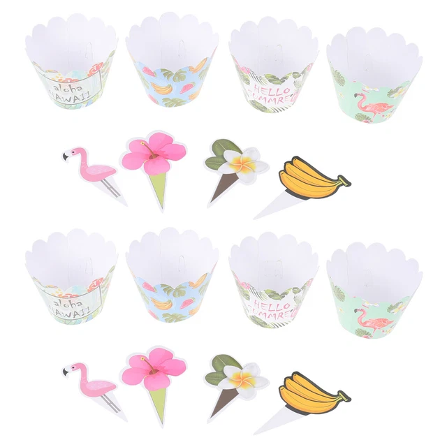 Papel Pastel Tarjetas Circundantes Flores-Cupcake-Liner Cupcake-Taza de Papel Decoración