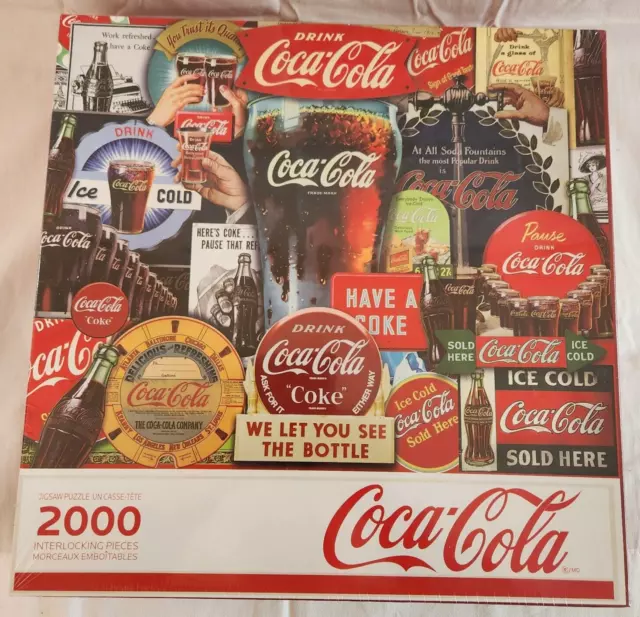 Springbok Coca-Cola Signs Jigsaw Puzzle DECADES OF TRADITION 2000 Piece SEALED