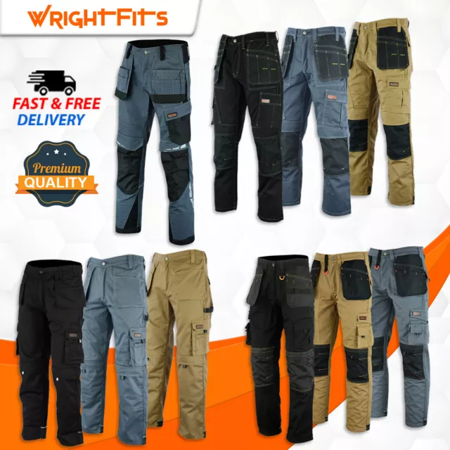 Carpenter Combat Cargo Work Trousers Mens Workwear Trousers With Holster Pockets