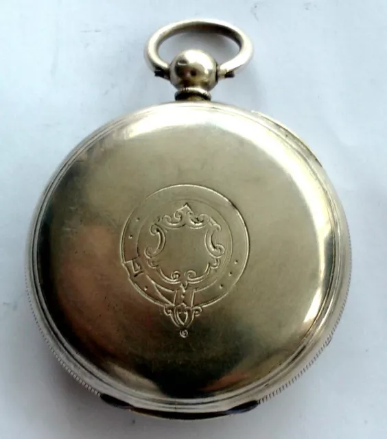 Superb Jewish Silver Fusee Aronson of Manchester Goliath Pocket Watch 1891 3