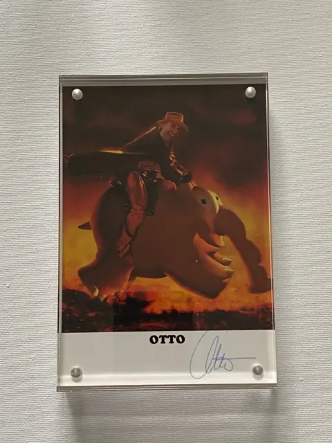 Otto Waalkes Kunstdruck Autogramm Karte  "Otto auf dem Ottifanten" !!SALE!!