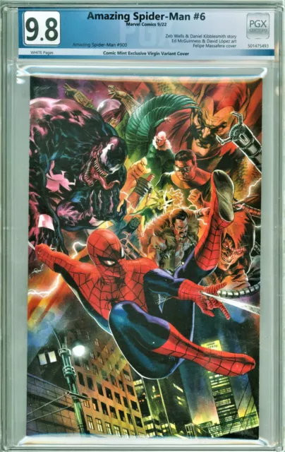 🔥🔥Amazing Spider-Man #6 Felipe Massafera Virgin Variant PGX 9.8(NOT CGC)🔥🔥