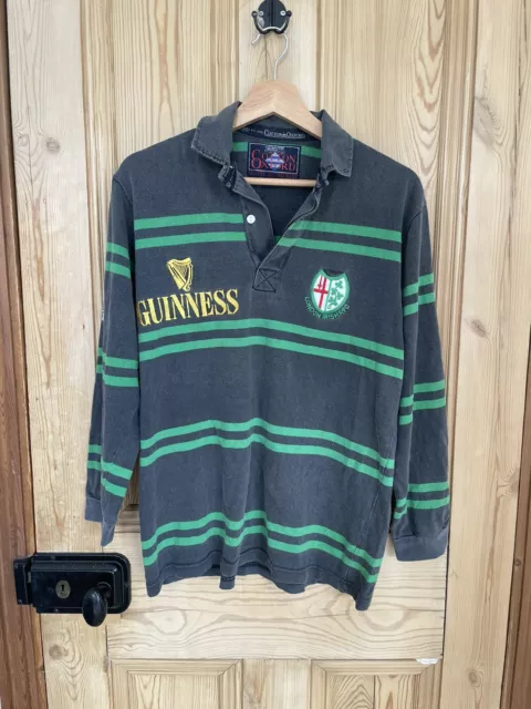 Rare London Irish 1997 Rugby jersey 'Guinness' Cotton Oxford Small Jersey